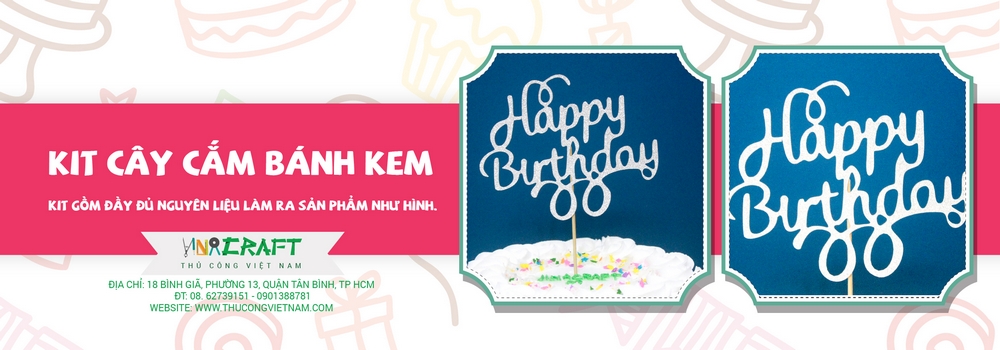 Kit cây cắm bánh kem 01
